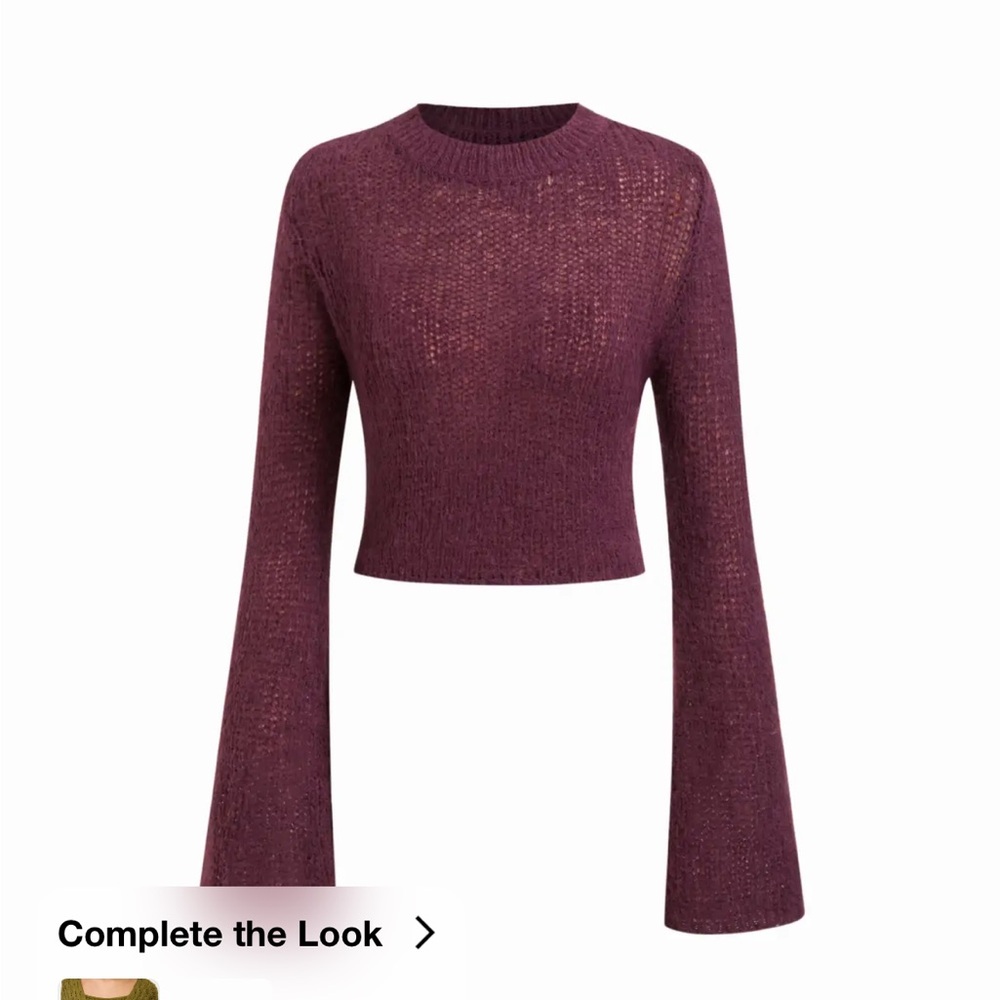 Cider Off-the-Shoulder Plum Sweater